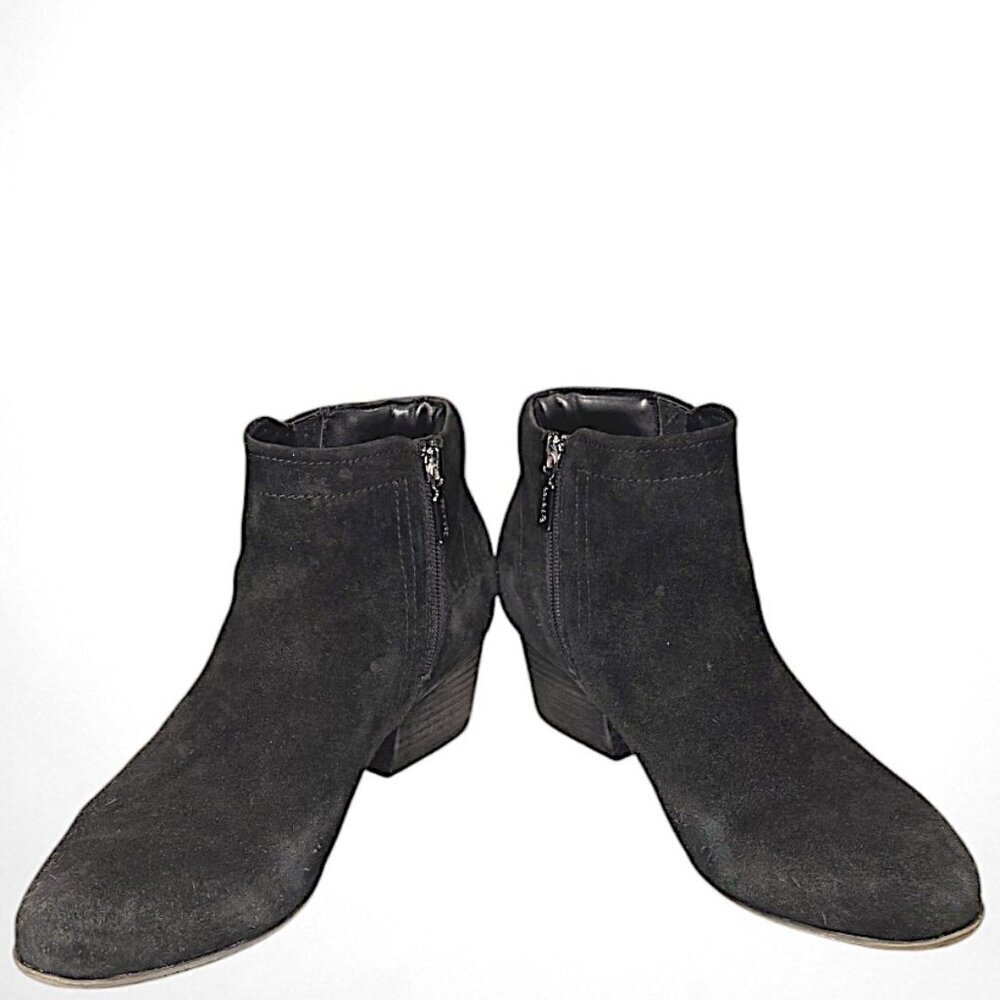 Blondo Women's Valli 2.0 Ankle Boots Black Nubuck Leather Block Heel 10M